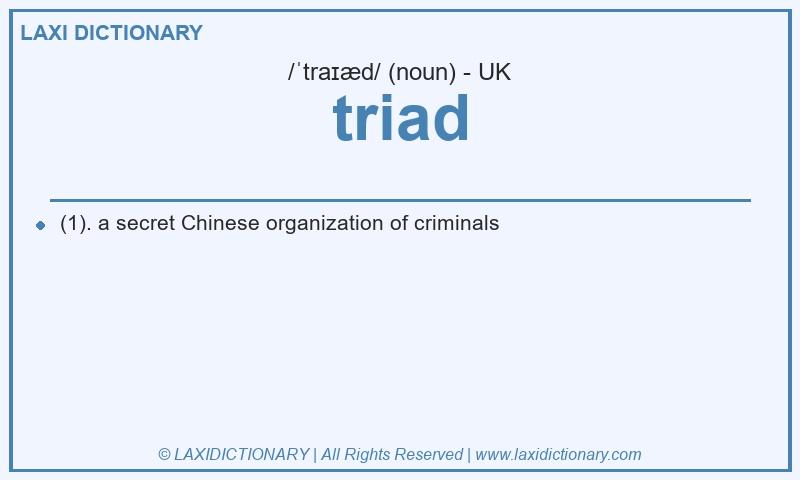 Definition triad in British English