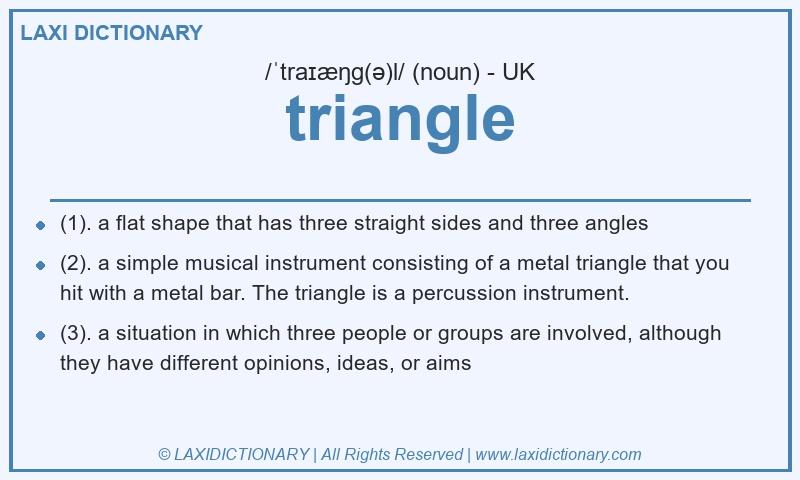 Definition triangle in British English