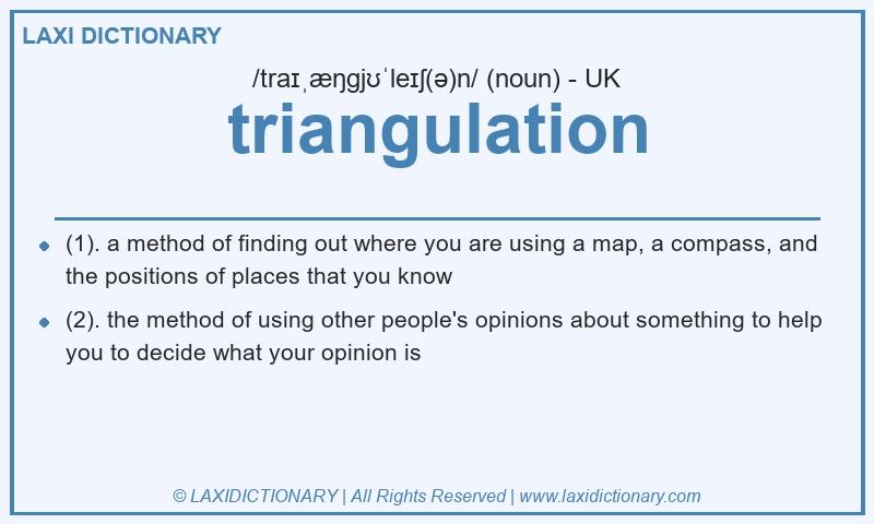 Definition triangulation in British English