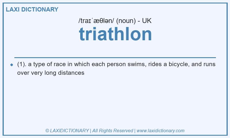 Definition triathlon in British English