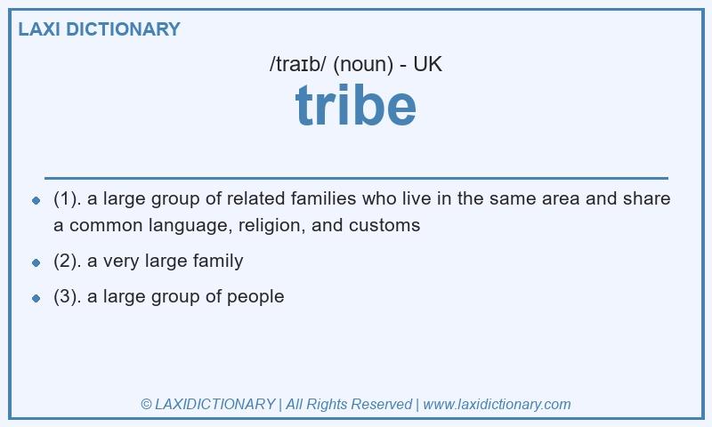 Definition tribe in British English