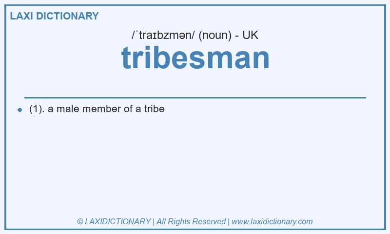 Definition tribesman in British English