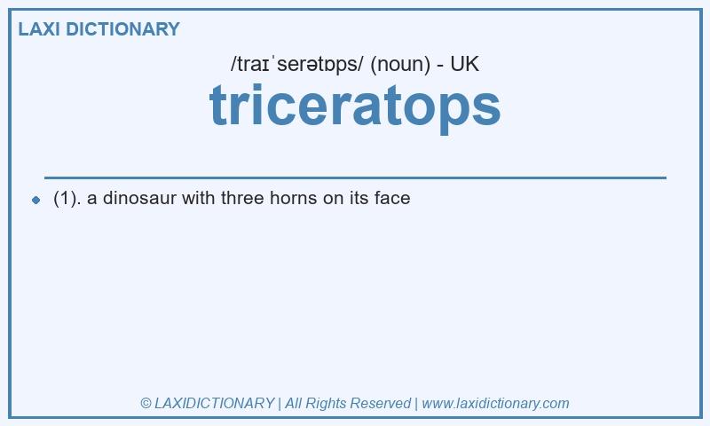 Definition triceratops in British English