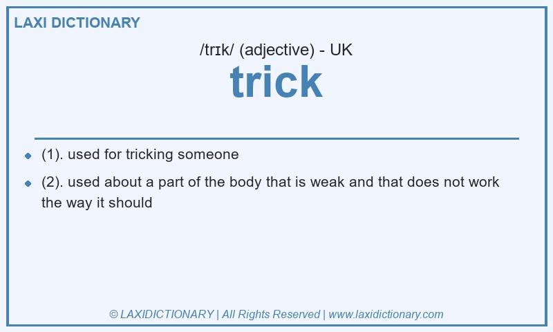 Definition trick in British English