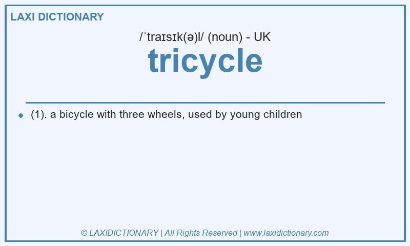 Definition tricycle in British English