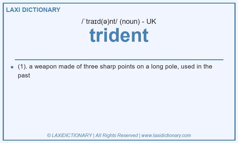 Definition trident in British English