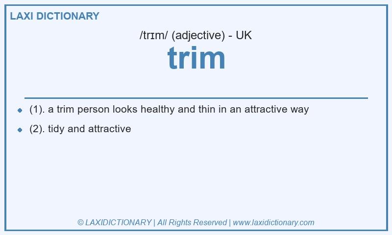 Definition trim in British English