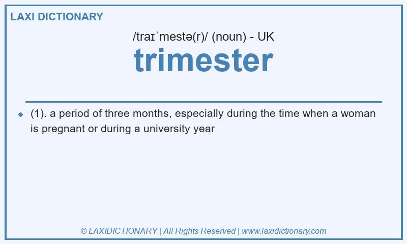 Definition trimester in British English