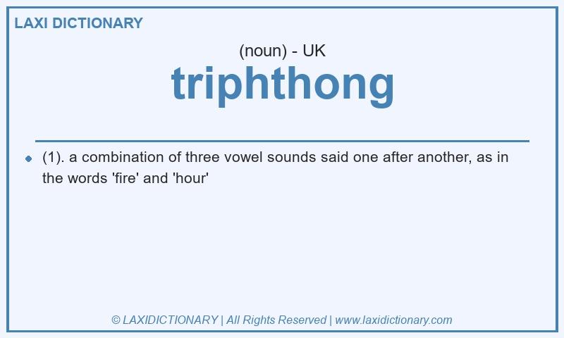 Definition triphthong in British English
