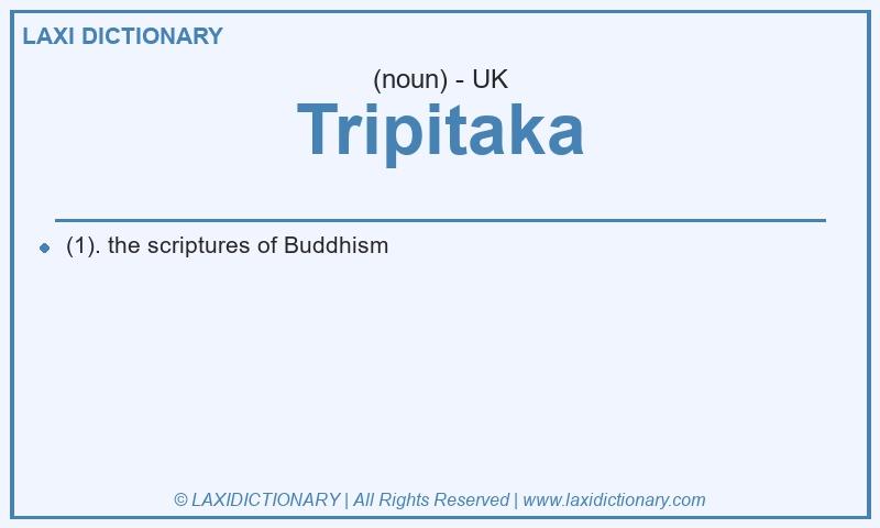 Definition Tripitaka in British English