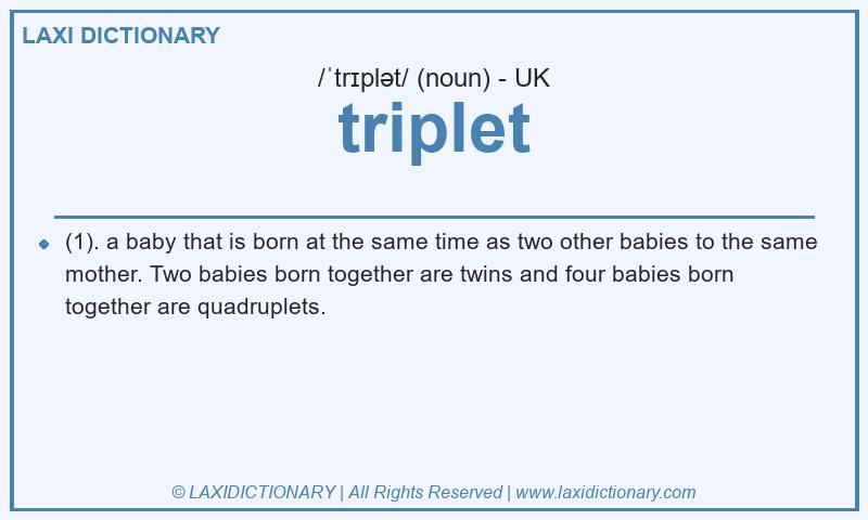 Definition triplet in British English