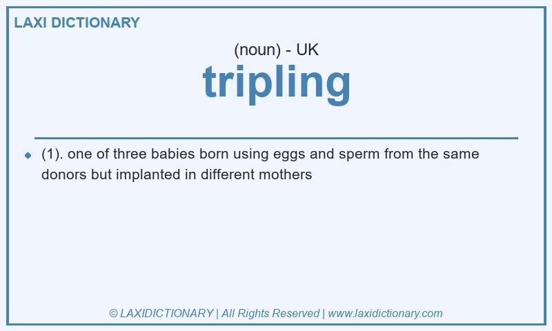 Definition tripling in British English