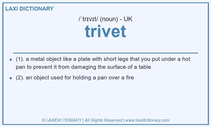 Definition trivet in British English