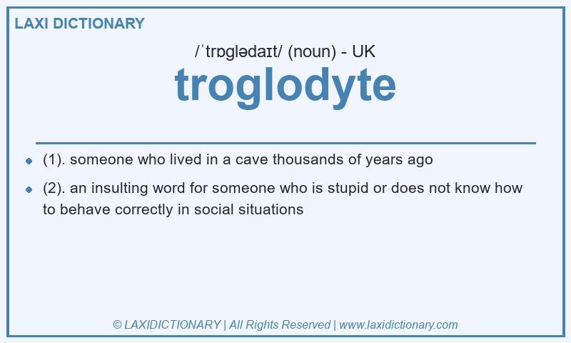 Definition troglodyte in British English