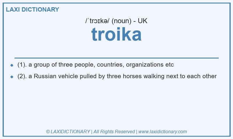 Definition troika in British English