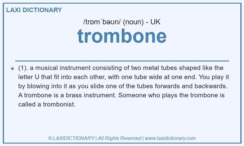 Definition trombone in British English