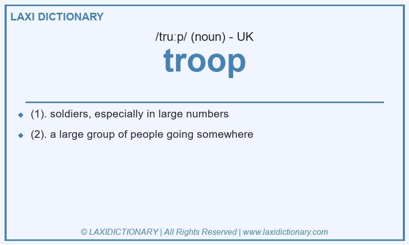 Definition troop in British English