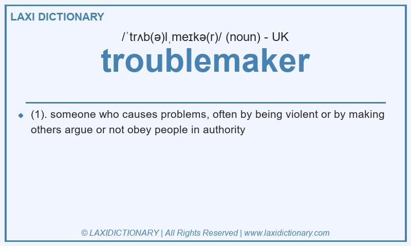 Definition troublemaker in British English