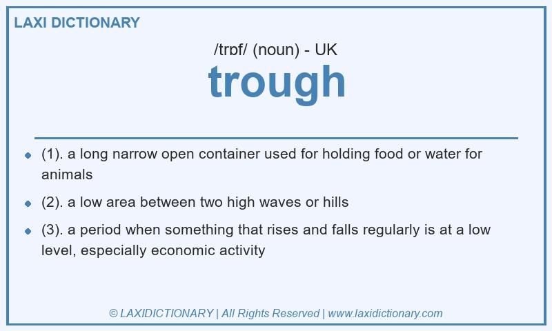 Definition trough in British English