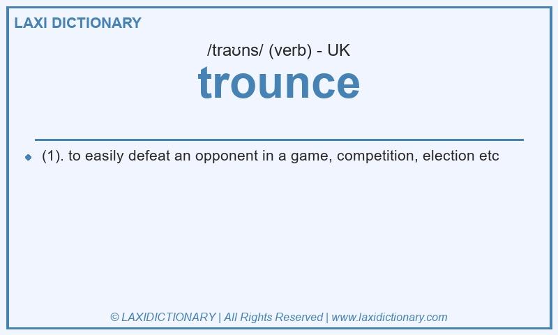 Definition trounce in British English