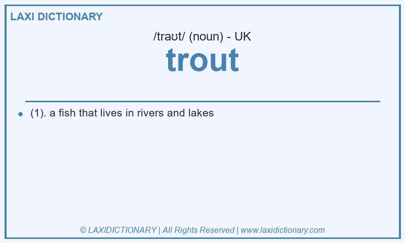 Definition trout in British English