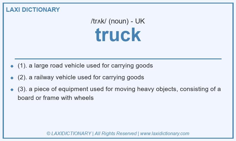 Definition truck in British English