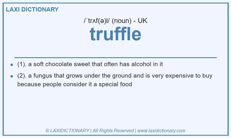 Definition truffle in British English
