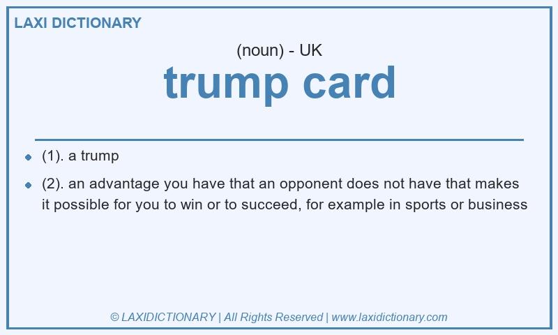 Definition trump card in British English