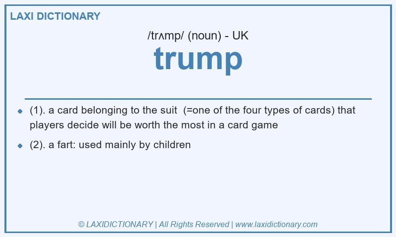 Definition trump in British English