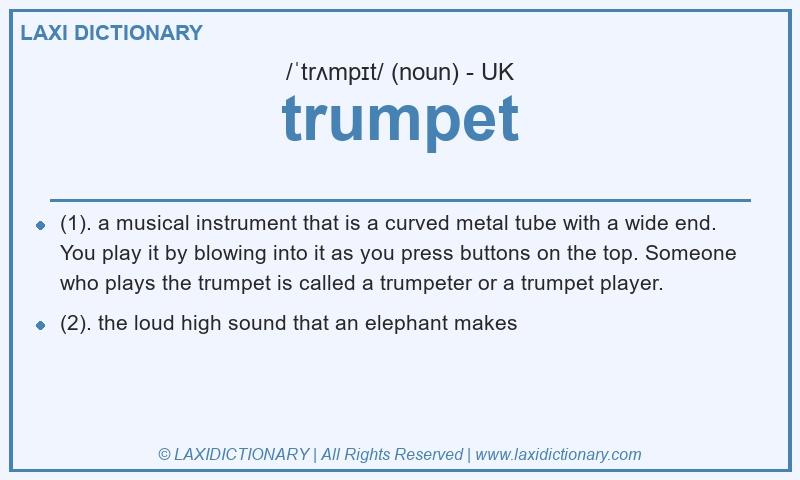 Definition trumpet in British English