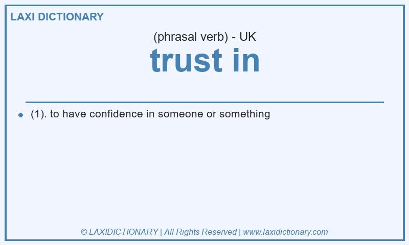 Definition trust in in British English
