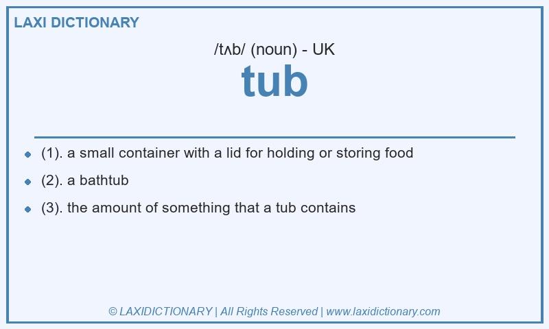 Definition tub in British English
