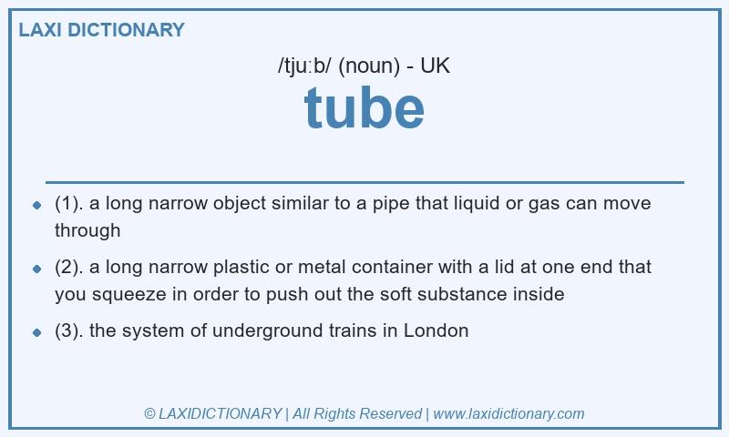 Definition tube in British English