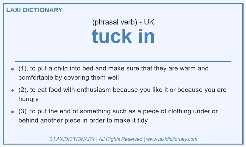 Definition tuck in in British English