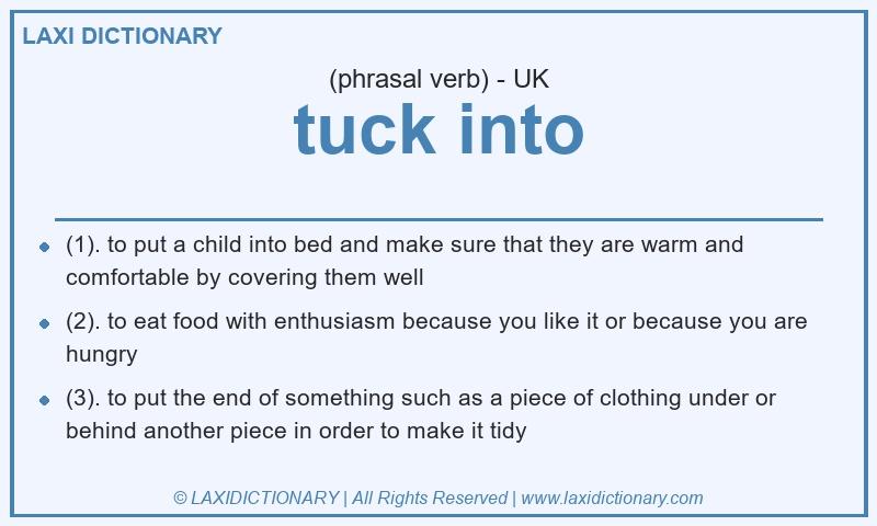 Definition tuck into in British English