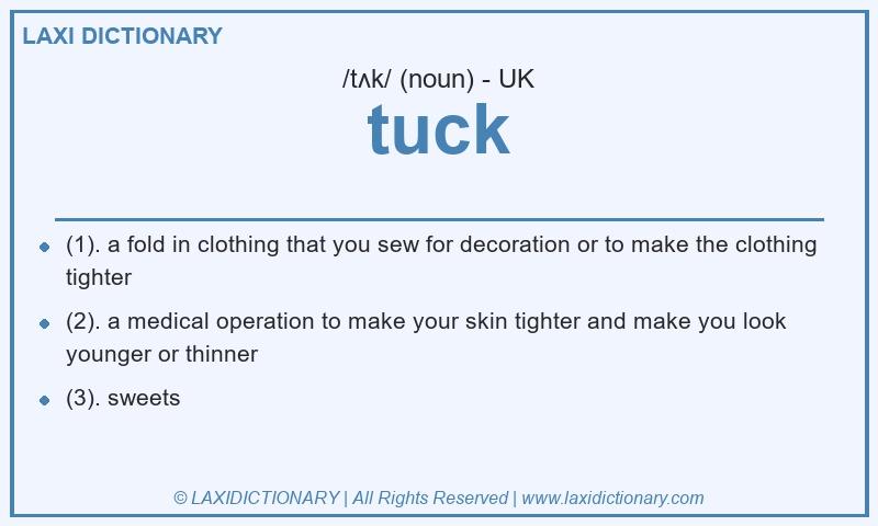 Definition tuck in British English