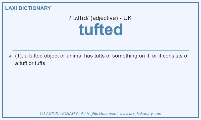 Definition tufted in British English