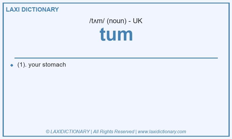 Definition tum in British English
