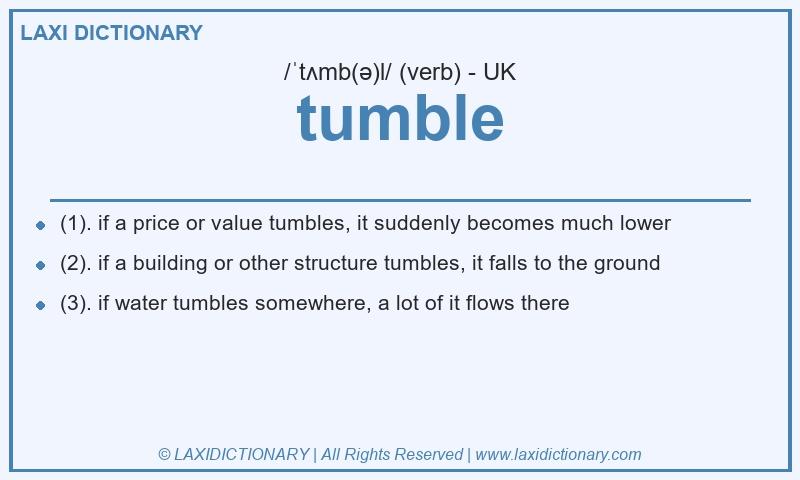 Definition tumble in British English