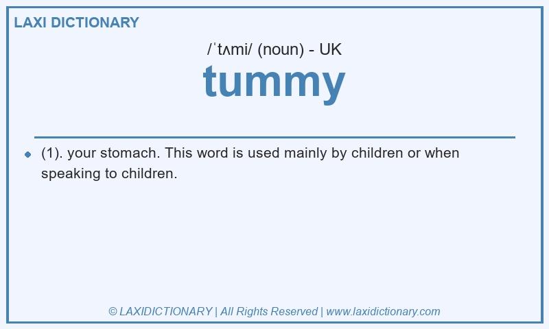 Definition tummy in British English