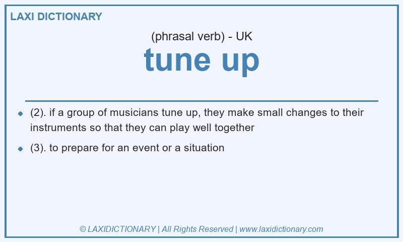 Definition tune up in British English