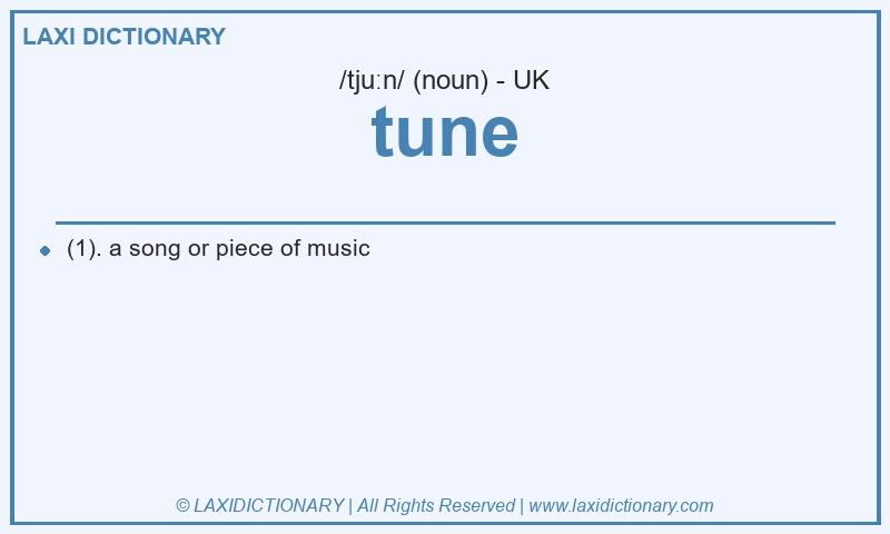 Definition tune in British English