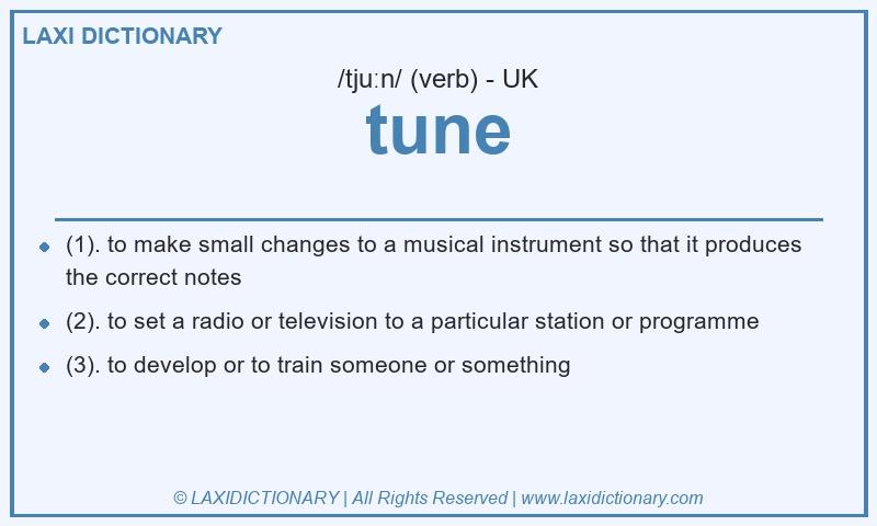 Definition tune in British English