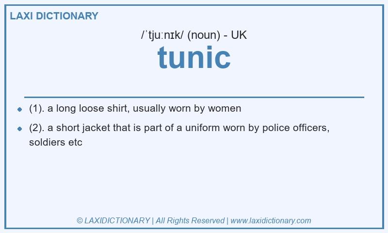 Definition tunic in British English