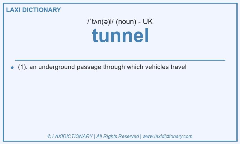 Definition tunnel in British English