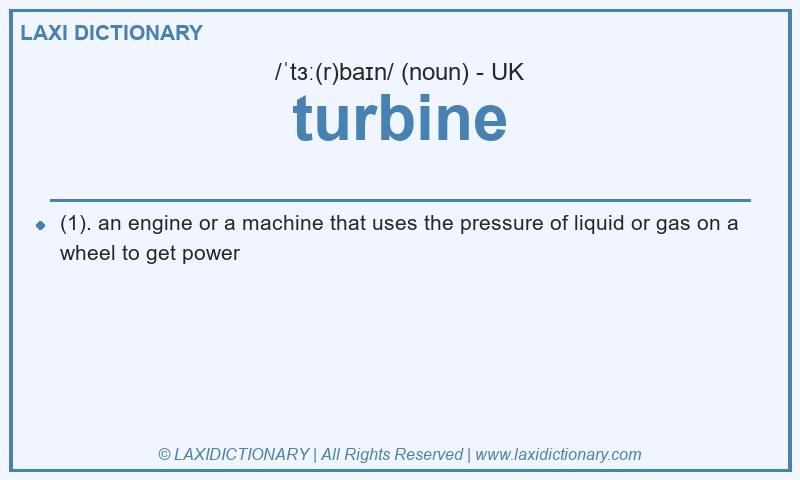 Definition turbine in British English