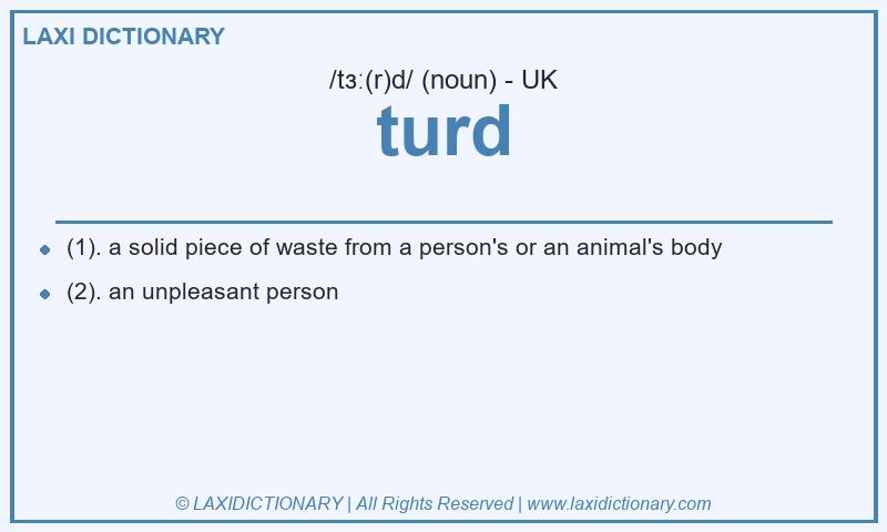 Definition turd in British English