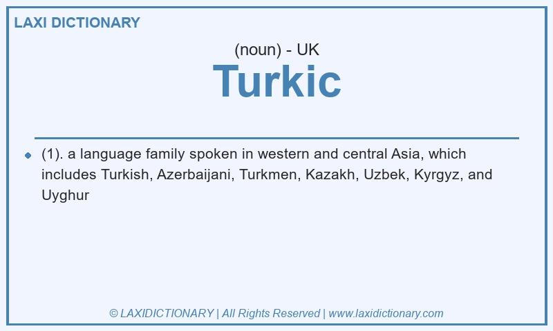 Definition Turkic in British English