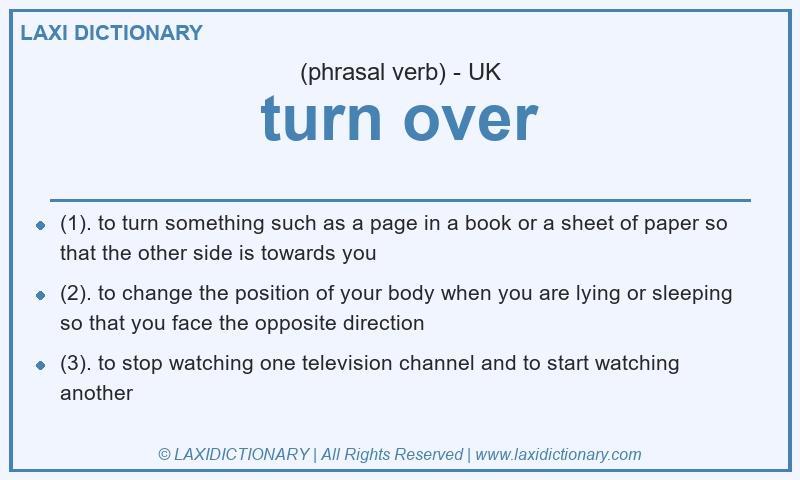 Definition turn over in British English