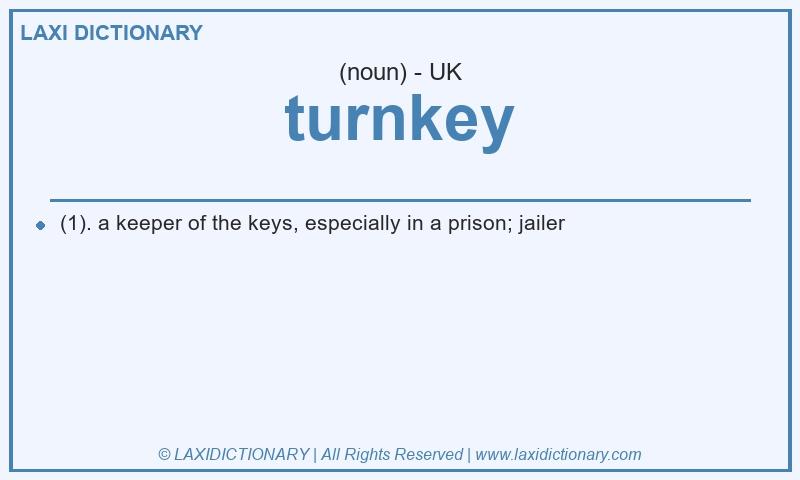 Definition turnkey in British English
